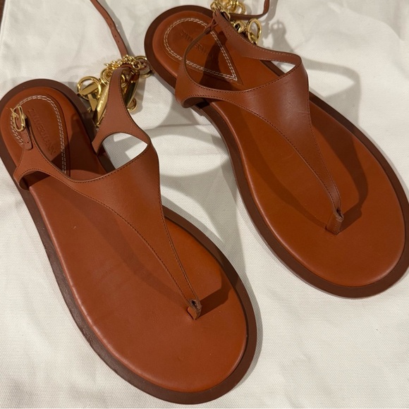 Zimmermann Wild Thong with Gold Ankle Bracelet Pecan size 39 - Picture 5 of 11